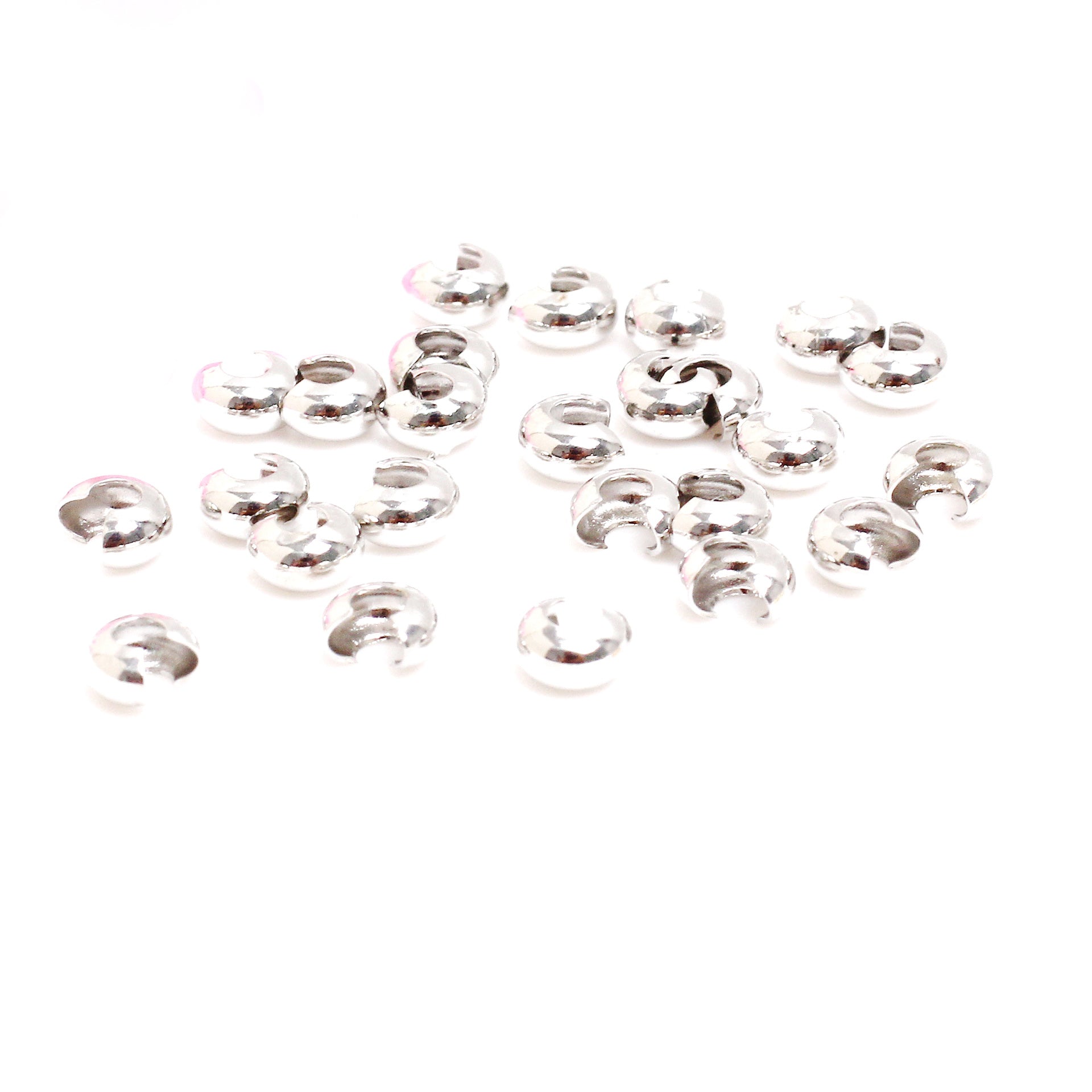 Malahill jewelry findings crimp beads cover for jewelry necklace bracelet making 3mm/4mm/5mm each 200pcs