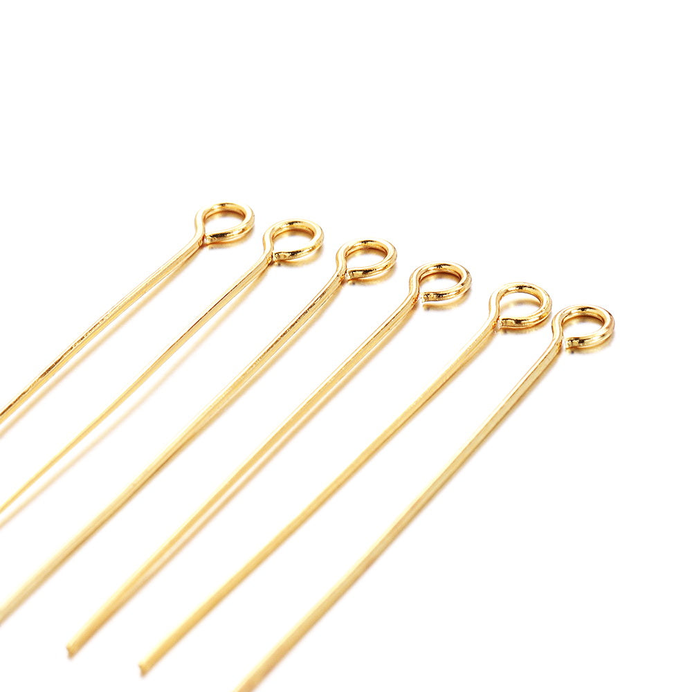 Malahill excellent quality jewelry findings 100pcs eye pins for jewelry making