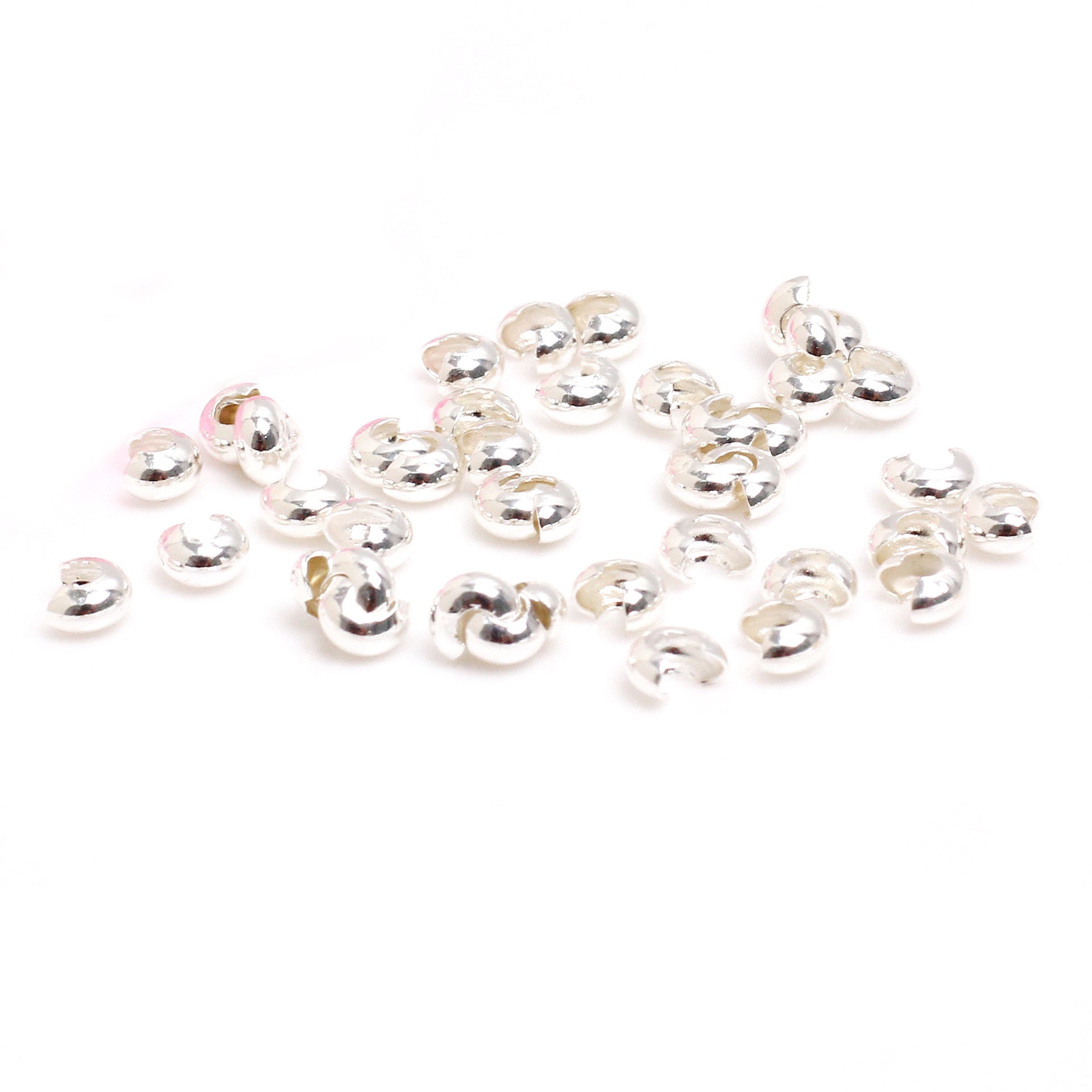 Malahill jewelry findings crimp beads cover for jewelry necklace bracelet making 3mm/4mm/5mm each 200pcs