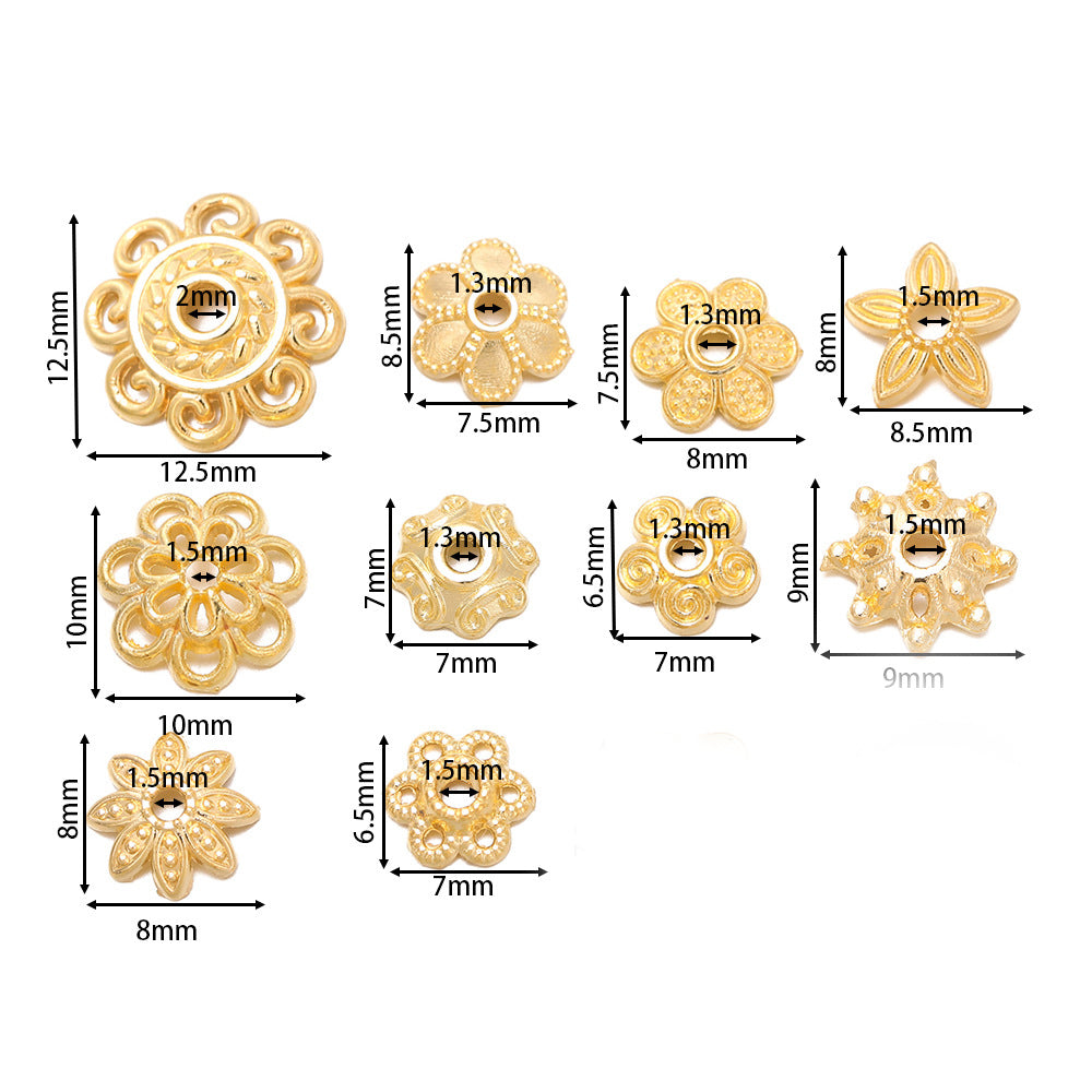 Malahill jewelry findings 200 Bead Caps for Jewelry Bracelet Necklace Making, sold per box 6 deisigns inside