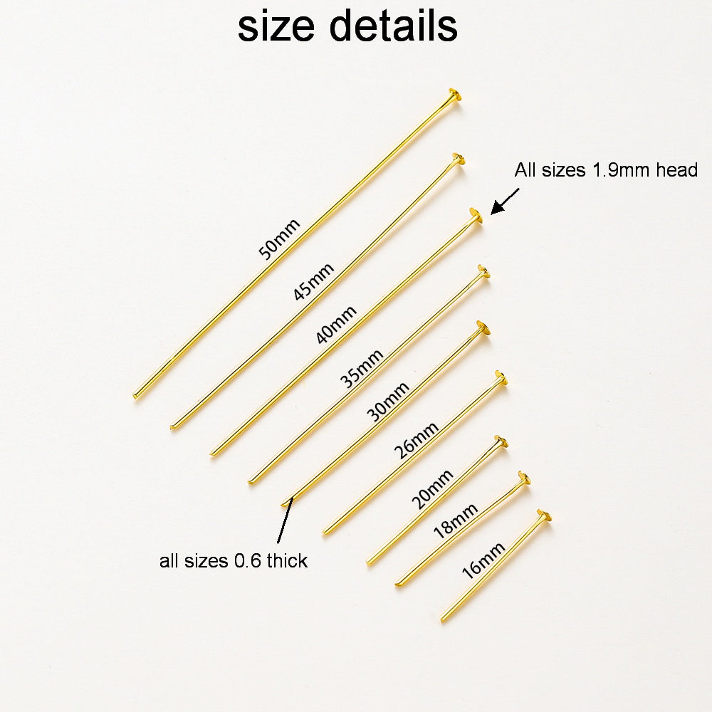 Malahill excellent quality jewelry findings 100pcs head pins for jewelry making