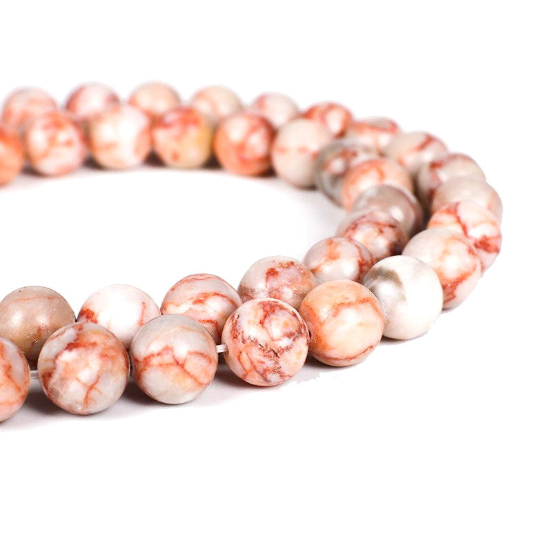 Malahill gemstone beads for jewelry making, sold per bag 5 strands inside, Red Net Jasper beads