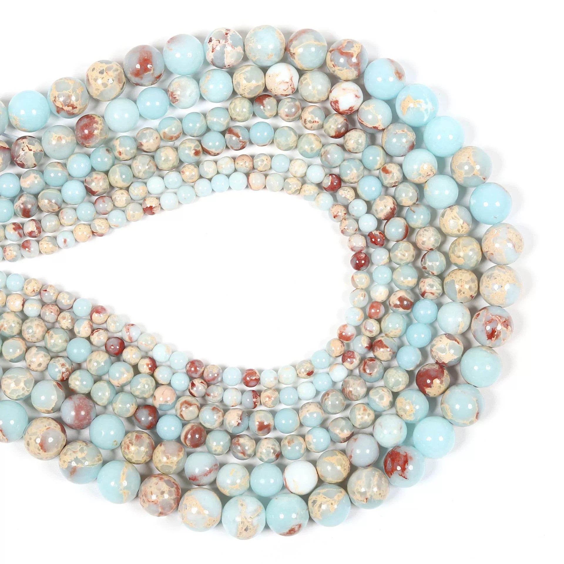 Malahill gemstone beads for jewelry making, sold per bag 5 strands inside, Blue Agalmatolite Synthetic beads