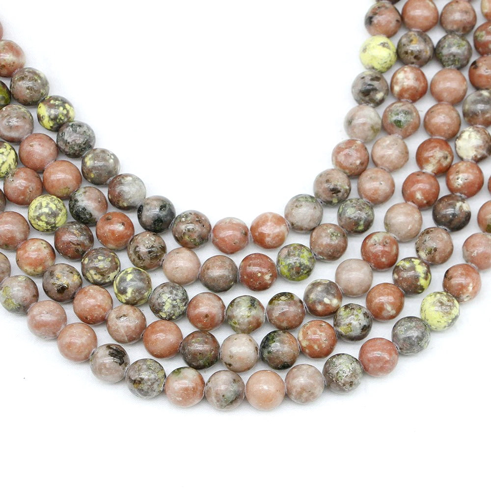 Malahill gemstone beads for jewelry making, sold per bag 5 strands inside, Plum Blossom Jasper beads