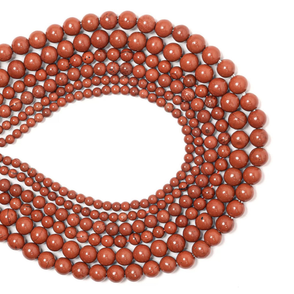 Malahill gemstone beads for jewelry making, sold per bag 5 strands inside, Red Jasper A beads