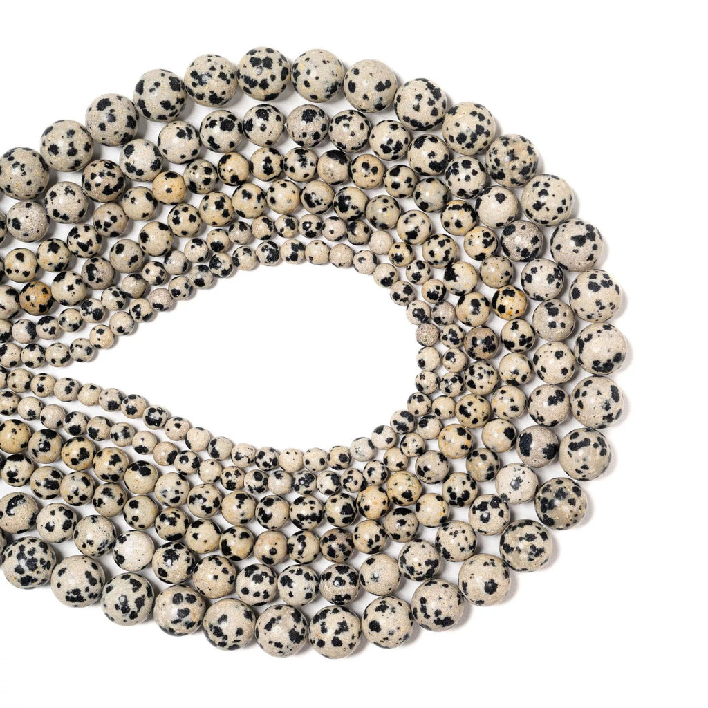 Malahill gemstone beads for jewelry making, sold per bag 5 strands inside, Dalmatian beads