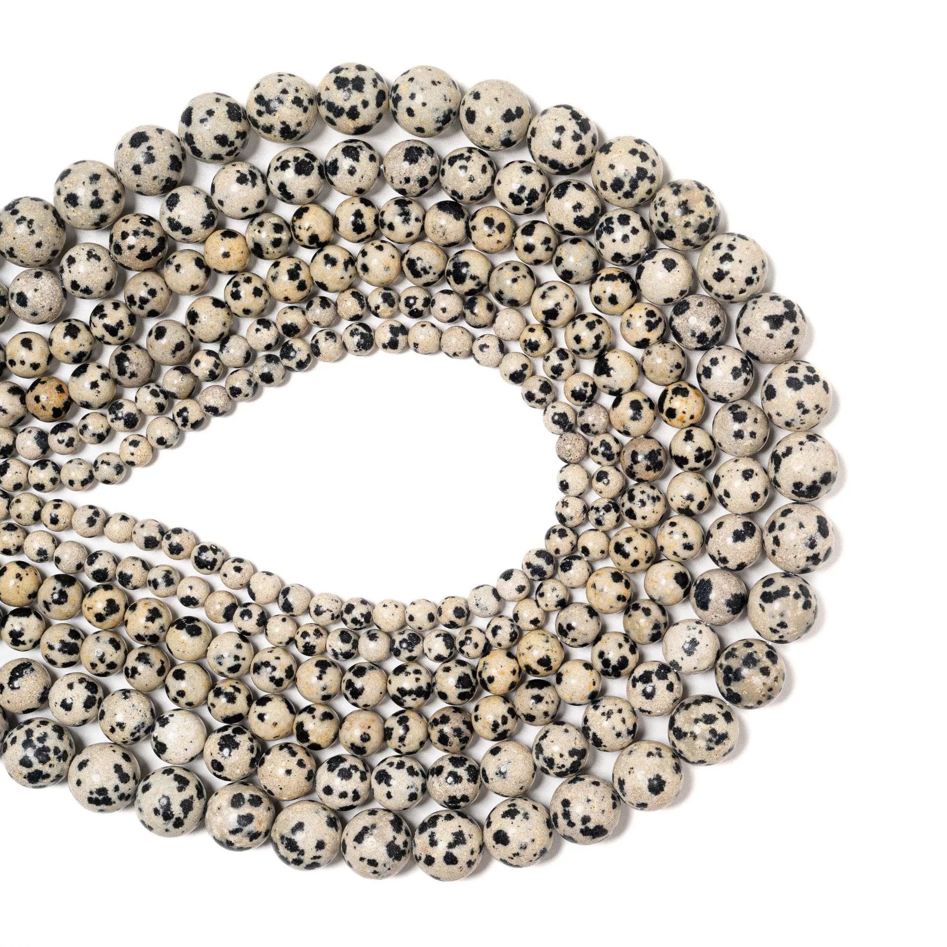 Malahill gemstone beads for jewelry making, sold per bag 5 strands inside, Dalmatian beads