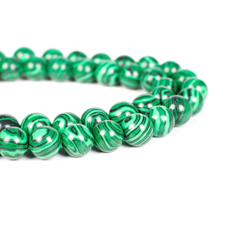 Malahill gemstone beads for jewelry making, sold per bag 5 strands inside, Malachite Synthetic beads
