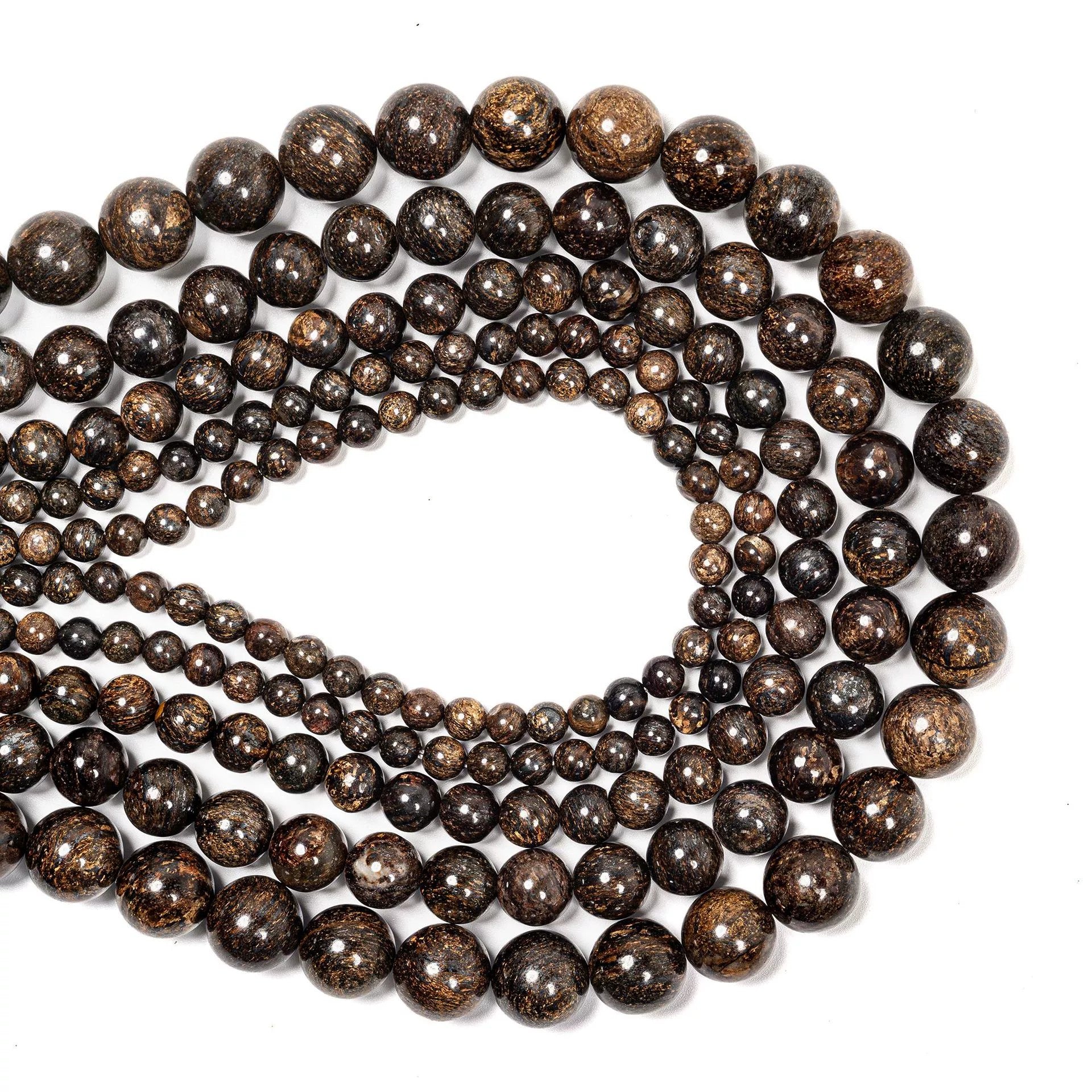 Malahill gemstone beads for jewelry making, sold per bag 5 strands inside, Bronzite beads
