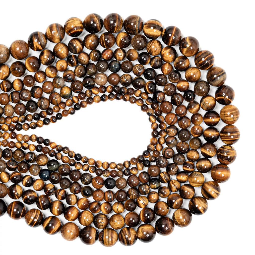 Malahill gemstone beads for jewelry making, sold per bag 5 strands inside, Tiger's Eyes beads
