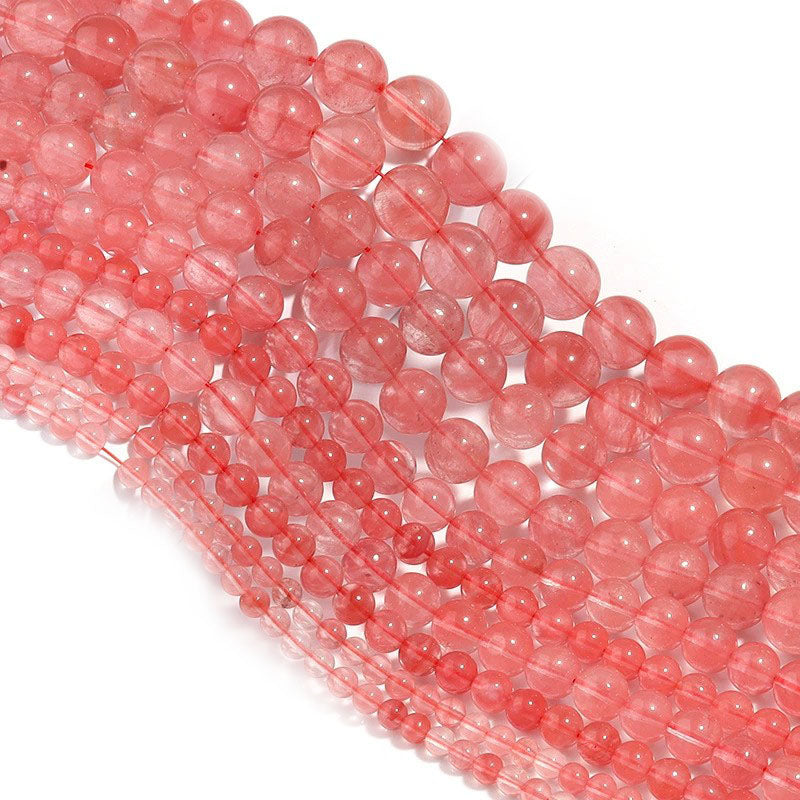 Malahill gemstone beads for jewelry making, sold per bag 5 strands inside, Cherry Quartz Synthetic beads