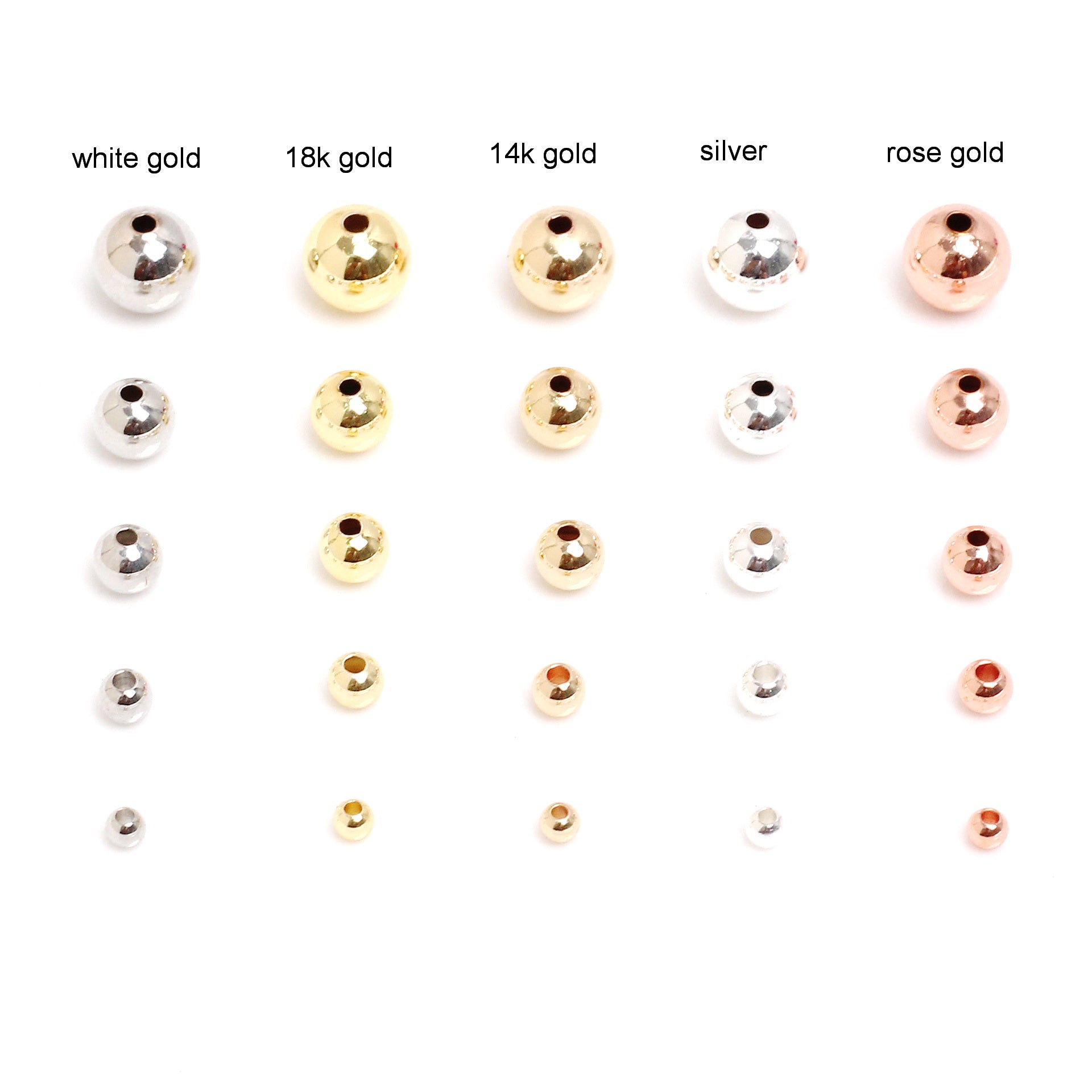 Malahill Excellent Quality Brass Beads for Jewelry Making, sold per box 600 pieces inside