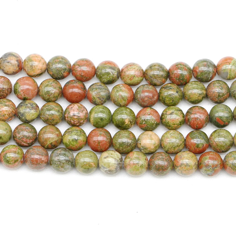 Malahill gemstone beads for jewelry making, sold per bag 5 strands inside, Unakite beads