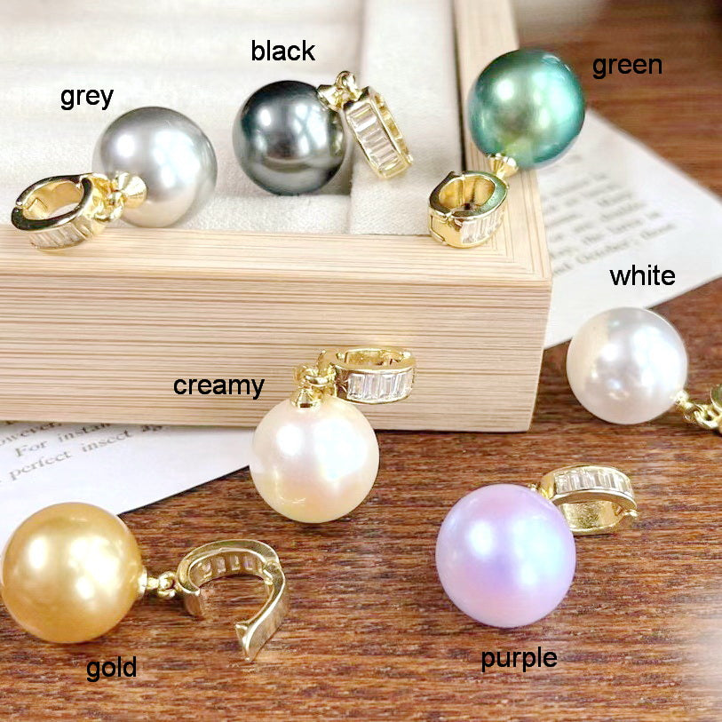 Malahill 14mm stimulated pearl charms for jewelry making 5 pieces