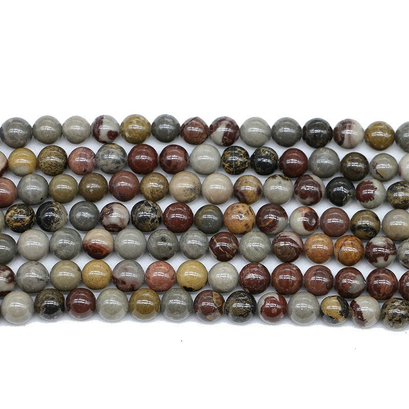 Malahill gemstone beads for jewelry making, sold per bag 5 strands inside, Flower Jasper beads