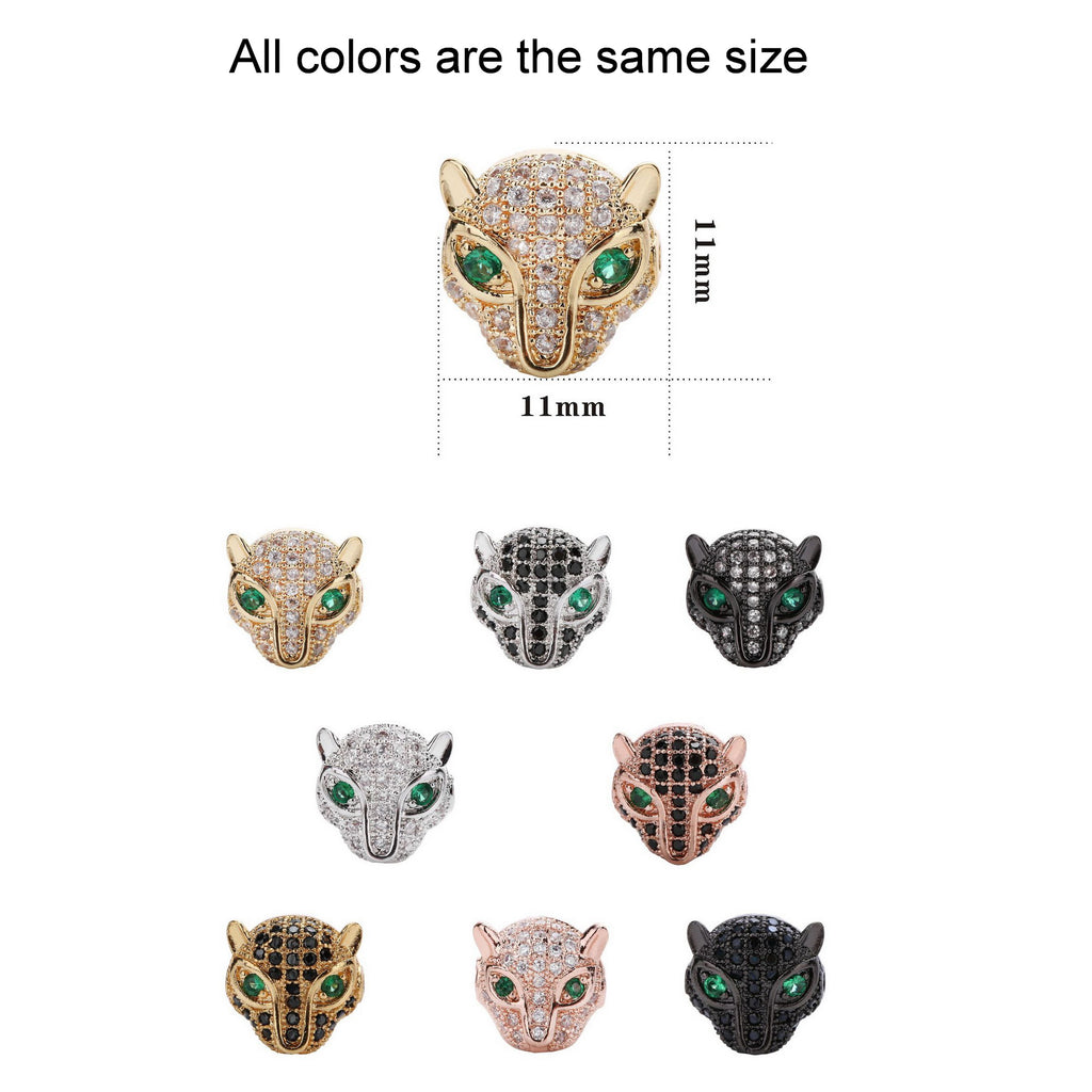 Malahill excellent quality cubic zirconia paved brass beads for jewelry making, sold per box 10 pieces inside