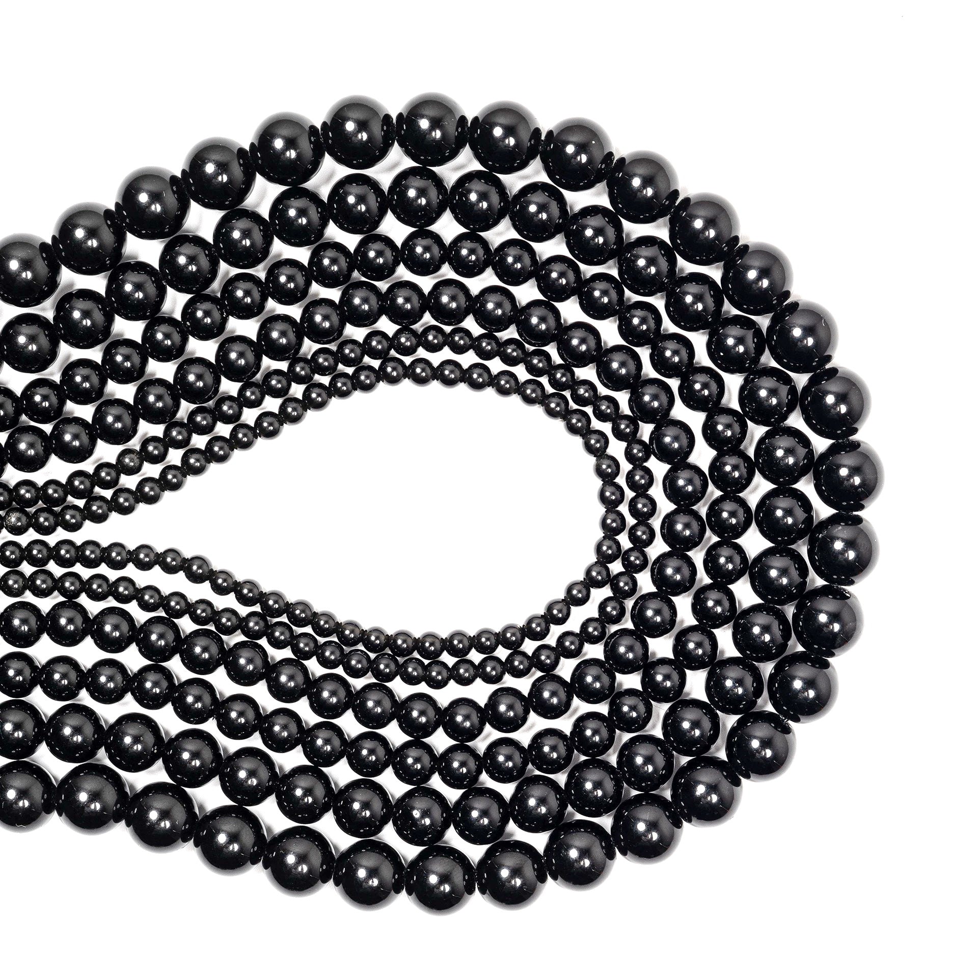 Malahill gemstone beads for jewelry making, sold per bag 5 strands inside, Black Obsidian beads