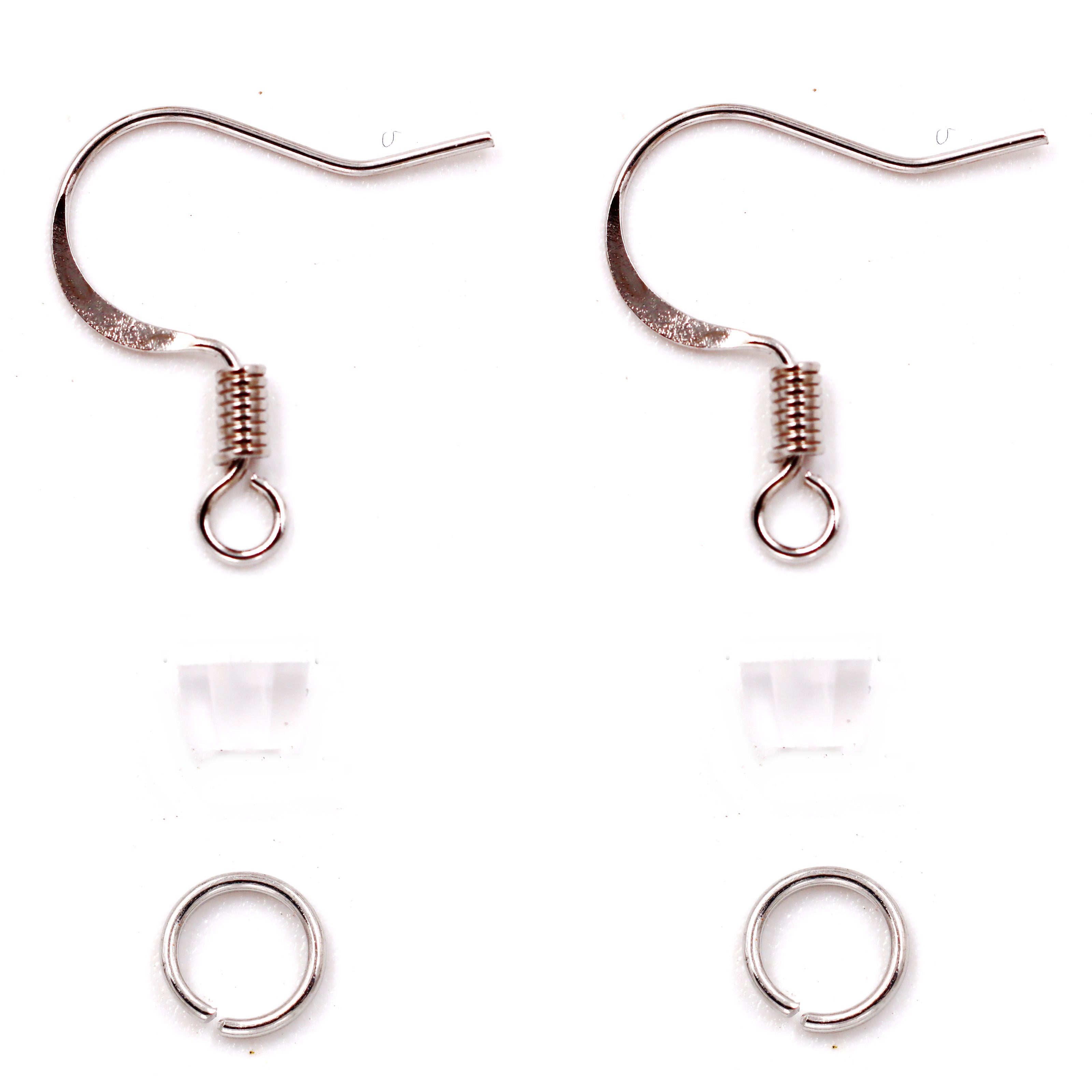 Malahill Excerllent Quality Earring Findings for Jewelry Making, 100 pcs/50 pairs Earring Hook with Earring Backs