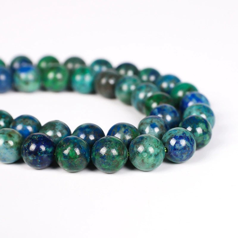 Malahill gemstone beads for jewelry making, sold per bag 5 strands inside, Chrysocolla Treated beads
