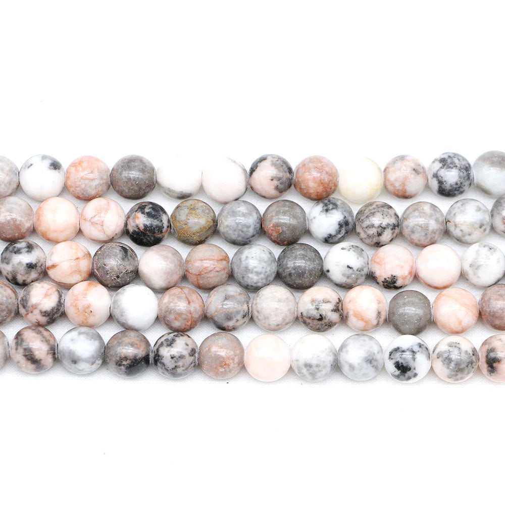 Malahill gemstone beads for jewelry making, sold per bag 5 strands inside, Pink Zebra Jasper beads