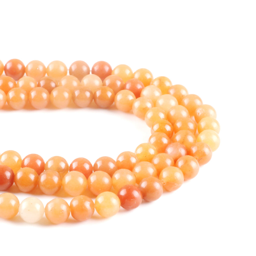 Malahill gemstone beads for jewelry making, sold per bag 5 strands inside, Orange Aventurine beads