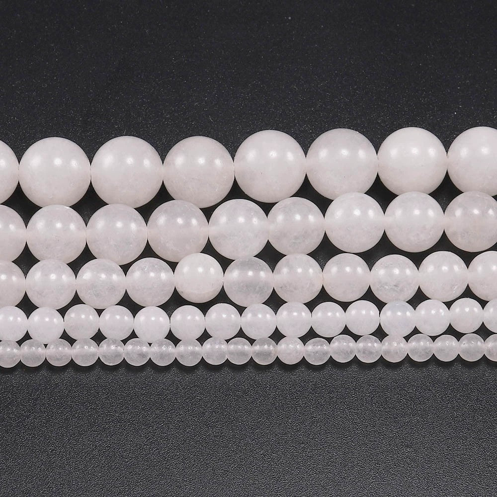 Malahill gemstone beads for jewelry making, sold per bag 5 strands inside, White Jade beads