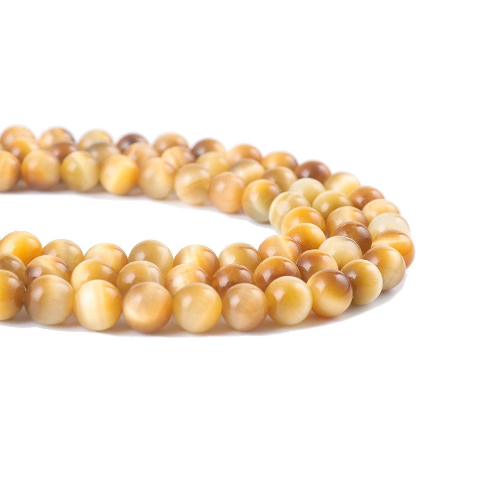 Malahill gemstone beads for jewelry making, sold per bag 5 strands inside, Golden Tiger's Eye beads