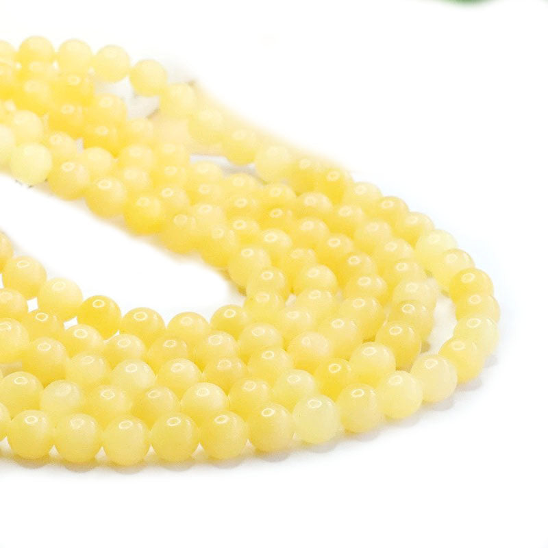Malahill gemstone beads for jewelry making, sold per bag 5 strands inside, Honey Jade beads