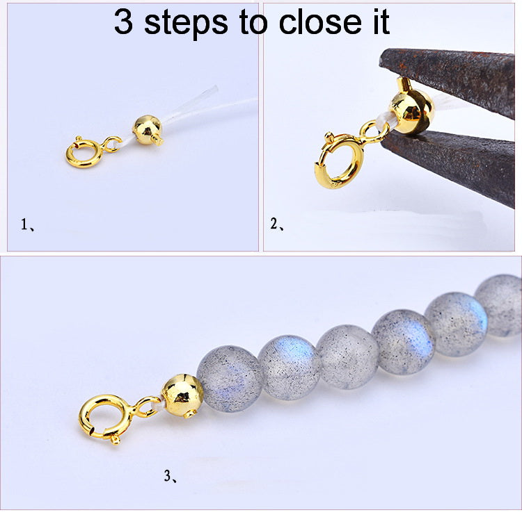 Malahill Excellent Quality Jewelry Accesory 100 Pieces Crimp Beads for Jewelry making, Bracelets and Necklace Closing Artifact 3.5mm=1mm hole