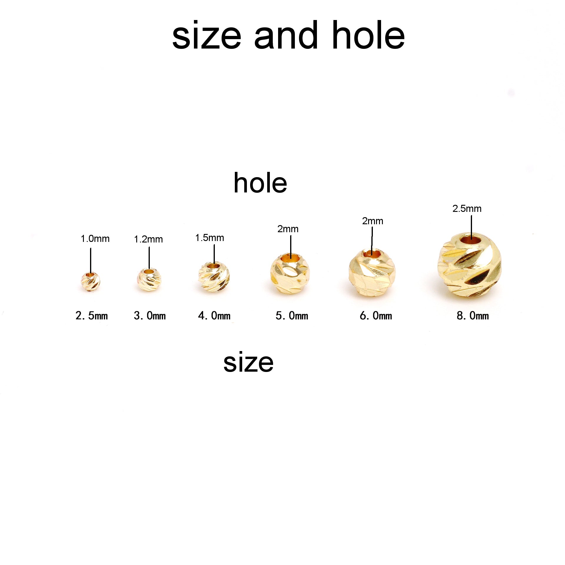 Malahill Excellent Quality Brass Beads for Jewelry Making, sold per box 100 pieces inside