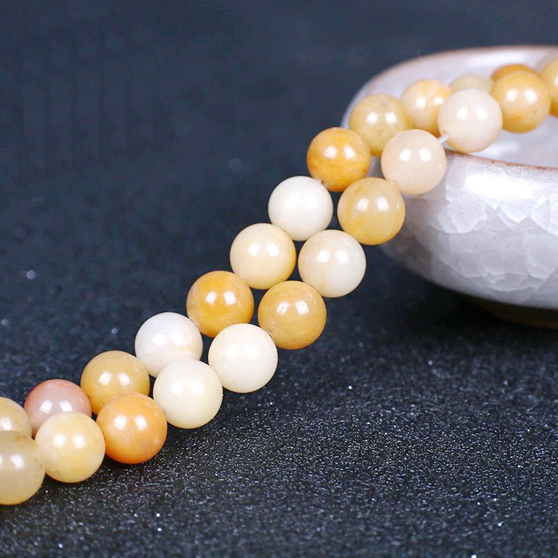 Malahill gemstone beads for jewelry making, sold per bag 5 strands inside, Yellow Aventurine beads