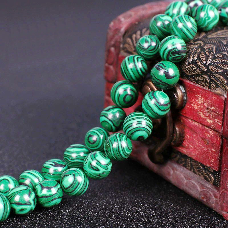 Malahill gemstone beads for jewelry making, sold per bag 5 strands inside, Malachite Synthetic beads
