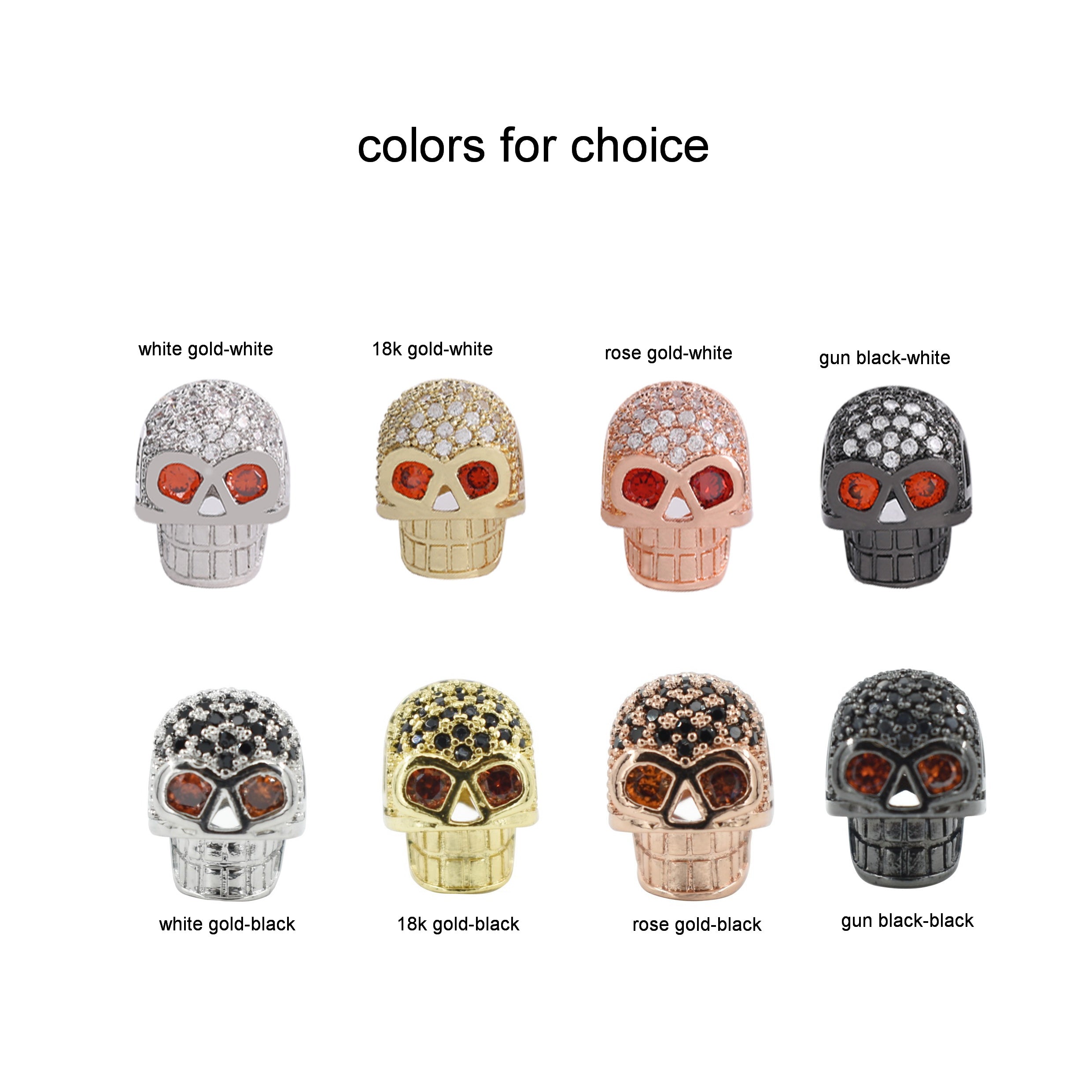 Malahill excellent quality cubic zirconia paved brass beads for jewelry making, sold per box 10 pieces inside