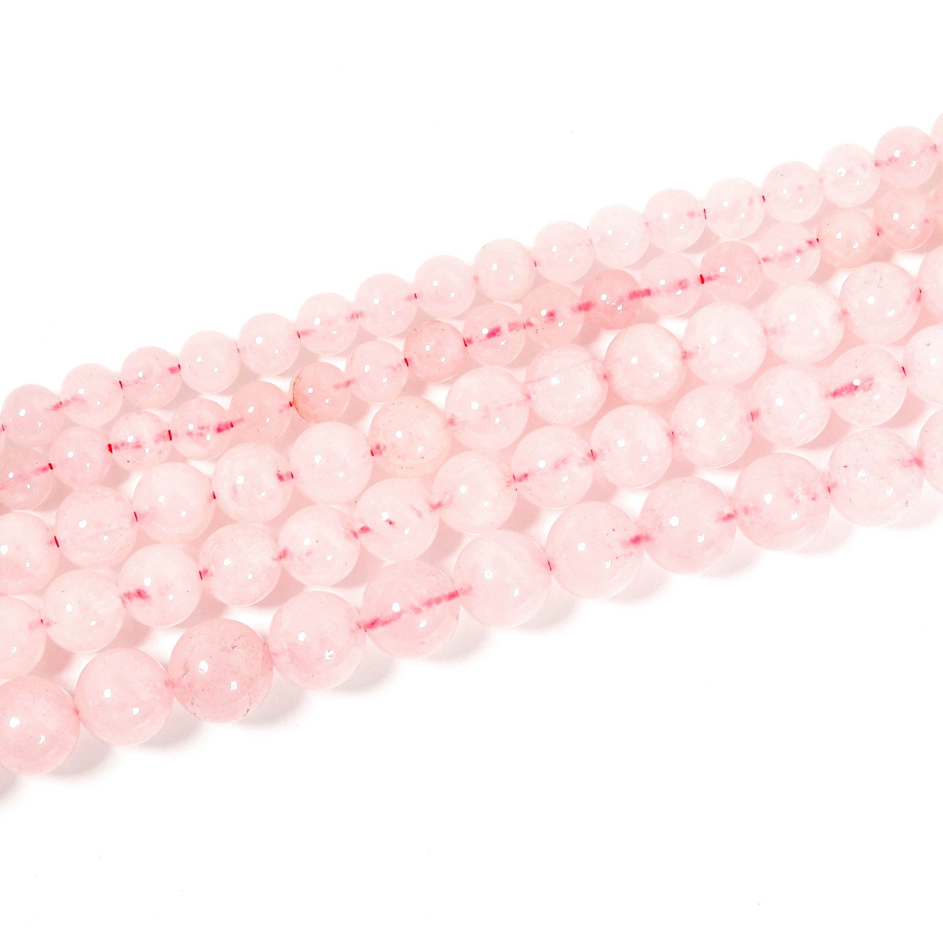 Malahill gemstone beads for jewelry making, sold per bag 5 strands inside, Rose Quartz beads