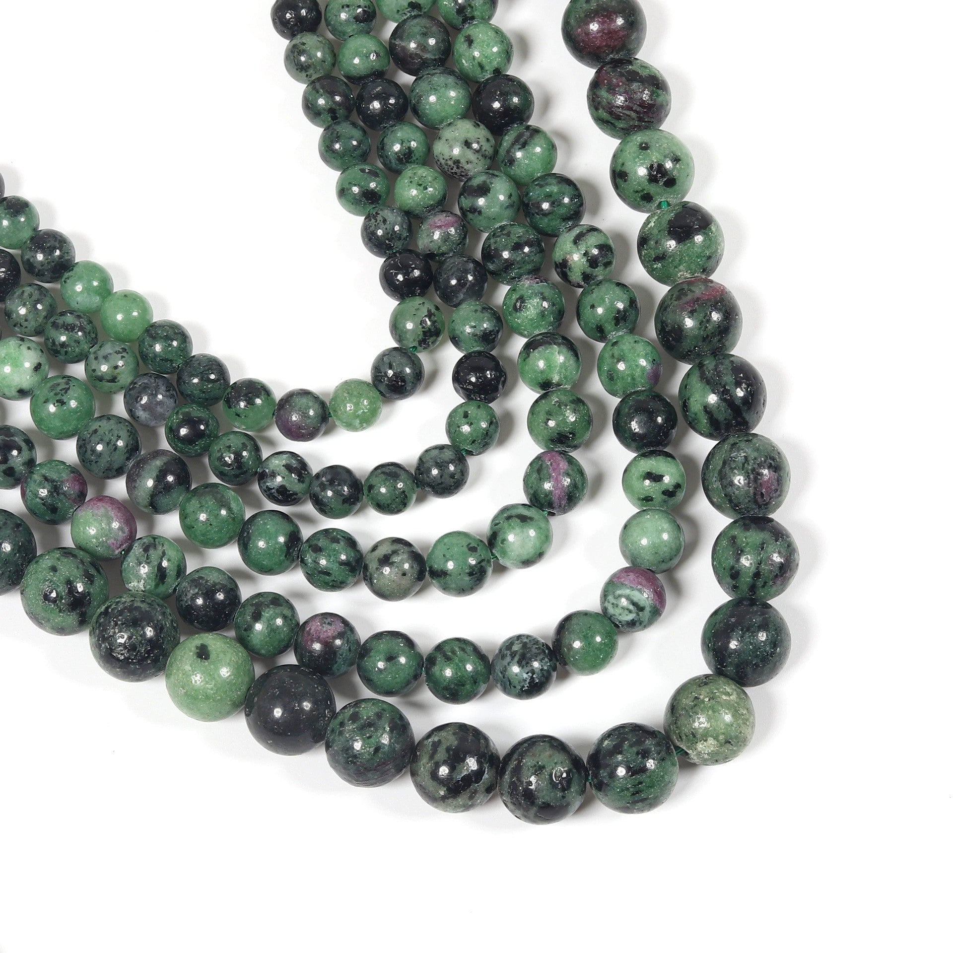 Malahill gemstone beads for jewelry making, sold per bag 5 strands inside, Ruby Zurite beads