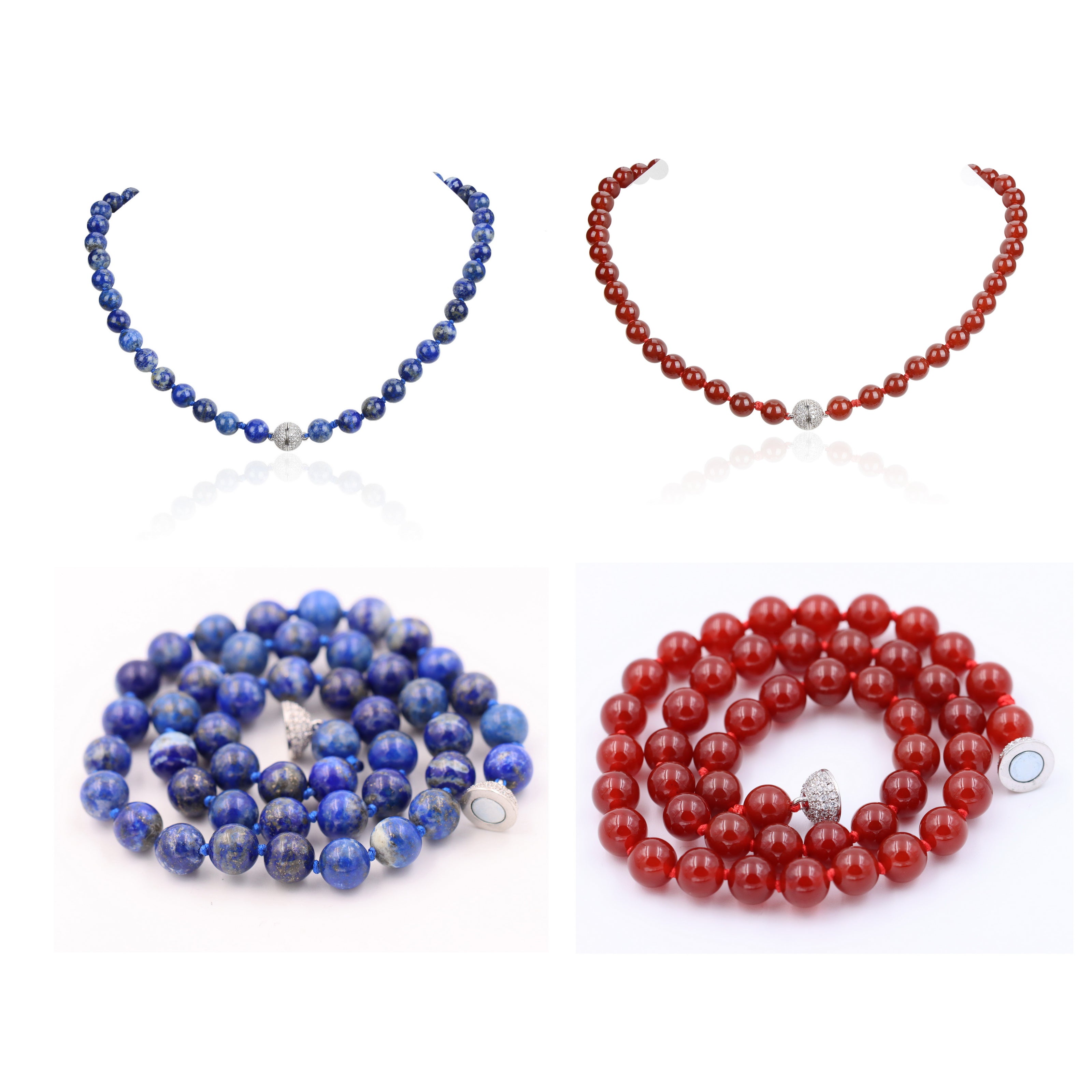 Malahill Cubic Zirconia Round Clasp for Jewelry making 10 Pieces