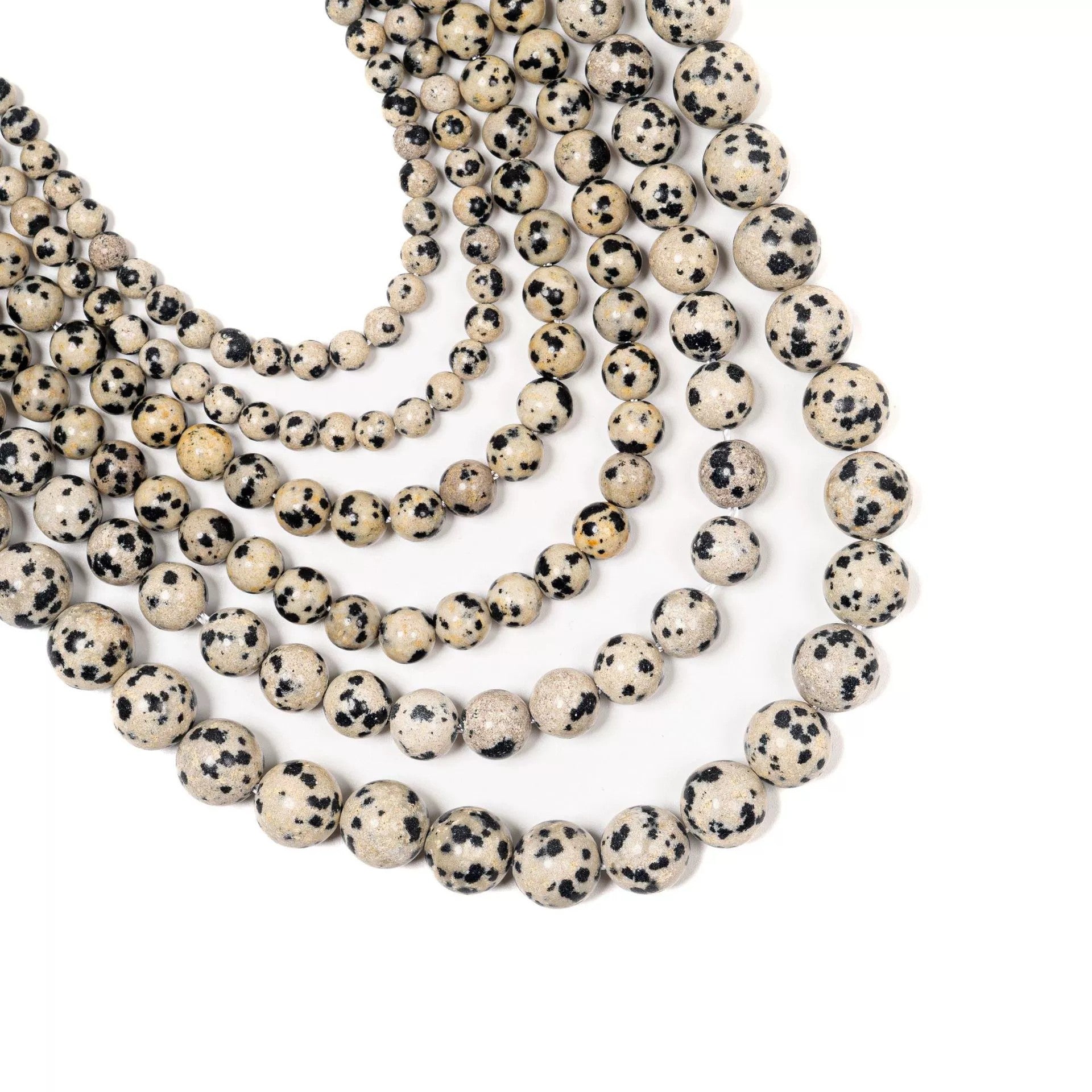 Malahill gemstone beads for jewelry making, sold per bag 5 strands inside, Dalmatian beads