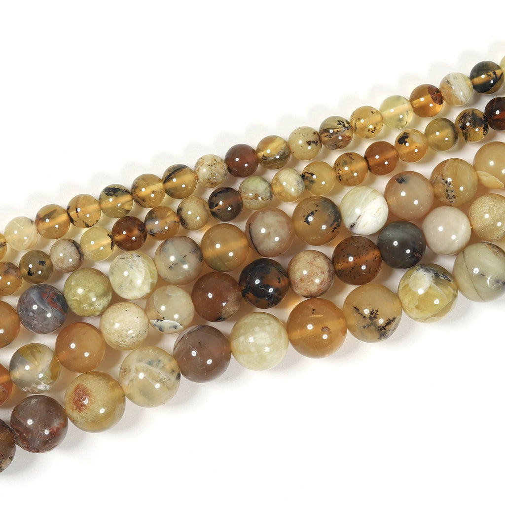 Malahill gemstone beads for jewelry making, sold per bag 5 strands inside, Yellow Opal beads