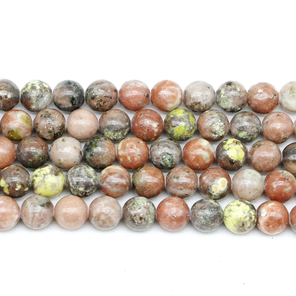 Malahill gemstone beads for jewelry making, sold per bag 5 strands inside, Plum Blossom Jasper beads