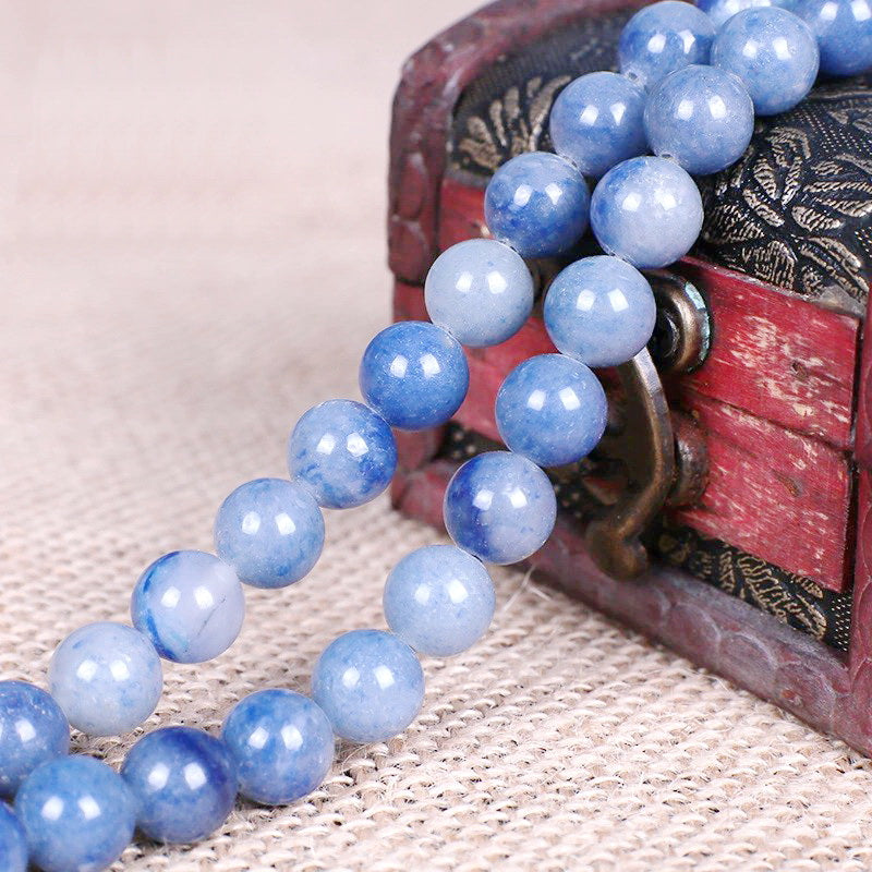Malahill gemstone beads for jewelry making, sold per bag 5 strands inside, Blue Aventurine beads