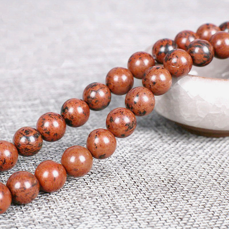 Malahill gemstone beads for jewelry making, sold per bag 5 strands inside, Mahogany Obsidian beads