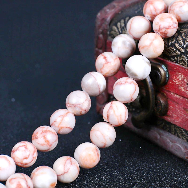 Malahill gemstone beads for jewelry making, sold per bag 5 strands inside, Red Net Jasper beads
