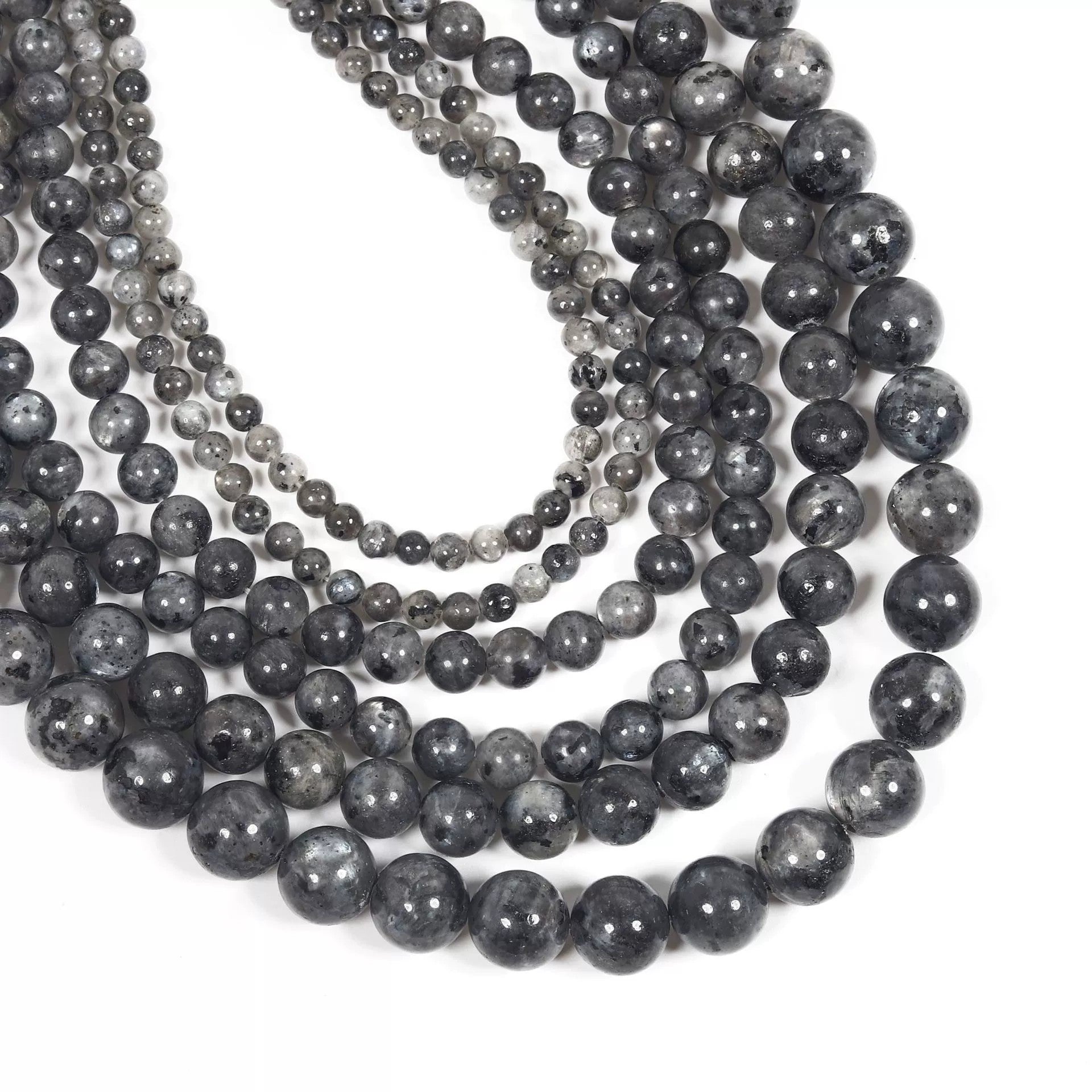 Malahill gemstone beads for jewelry making, sold per bag 5 strands inside, Larvikite beads