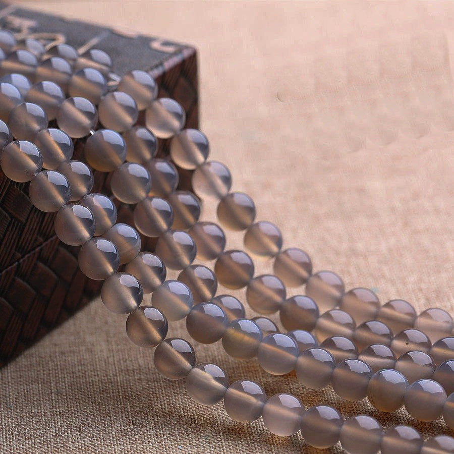 Malahill gemstone beads for jewelry making, sold per bag 5 strands inside, Grey Agate beads