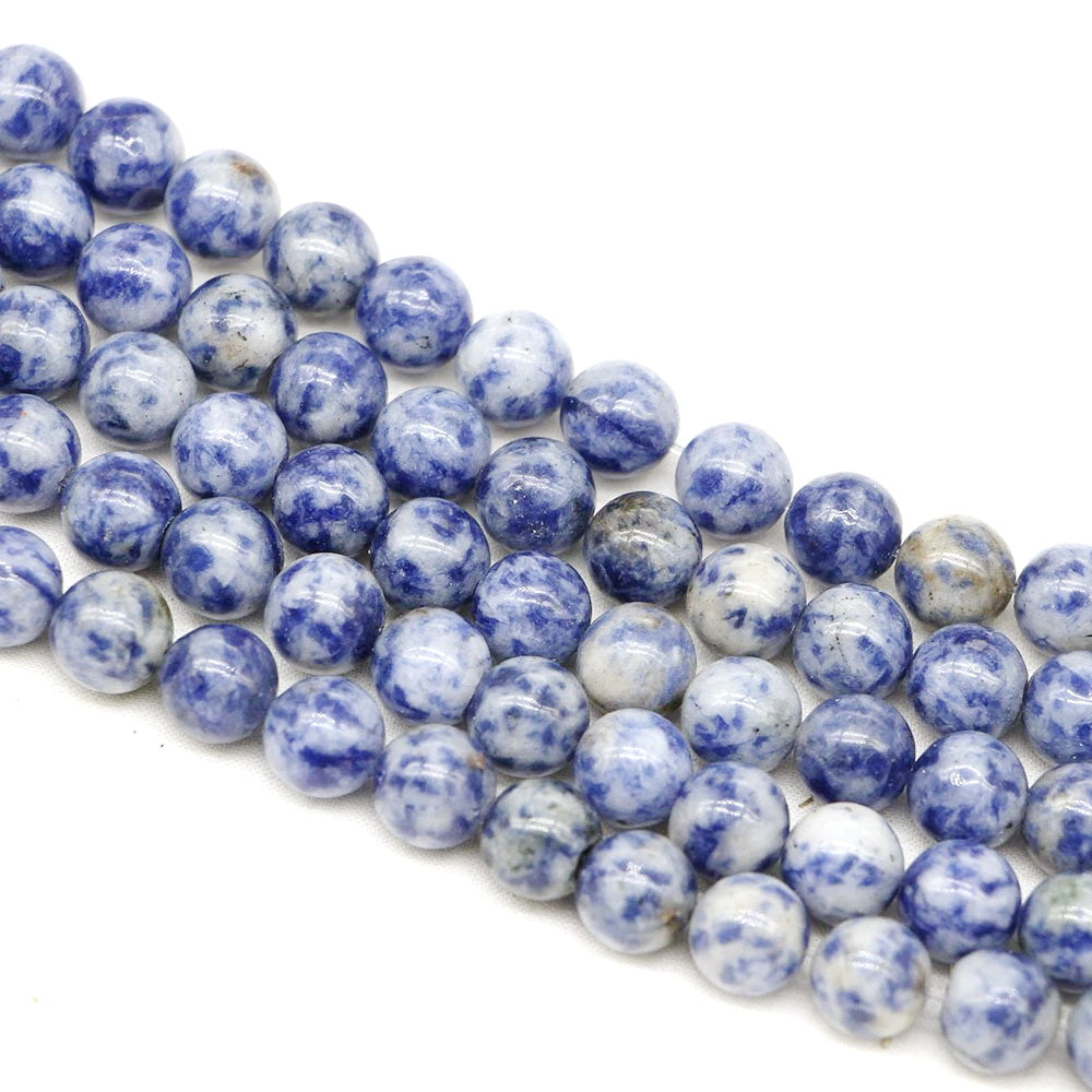 Malahill gemstone beads for jewelry making, sold per bag 5 strands inside, Blue Spot Jasper beads