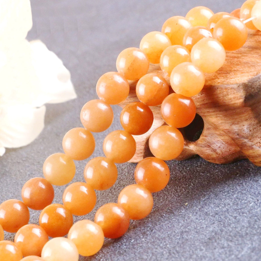 Malahill gemstone beads for jewelry making, sold per bag 5 strands inside, Orange Aventurine beads