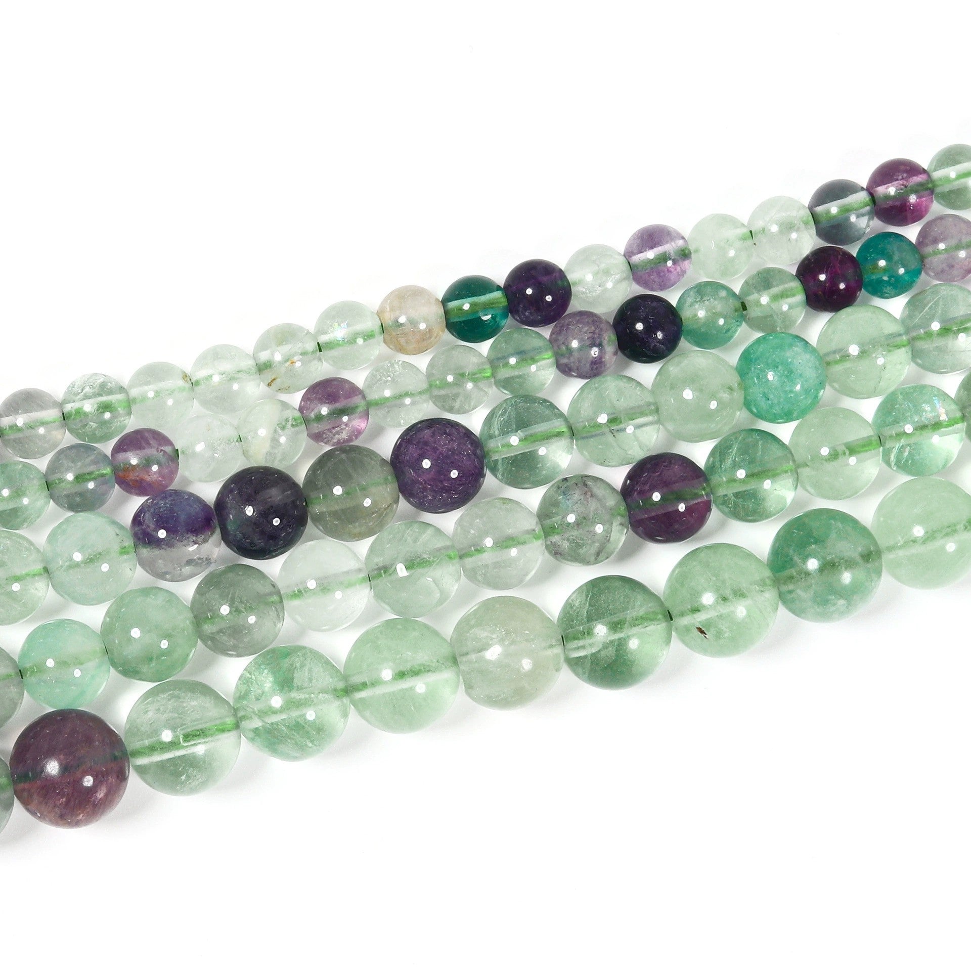 Malahill gemstone beads for jewelry making, sold per bag 5 strands inside, Rainbow Fluorite beads
