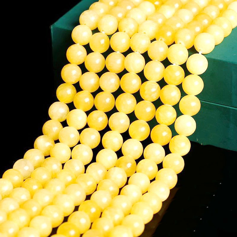 Malahill gemstone beads for jewelry making, sold per bag 5 strands inside, Honey Jade beads