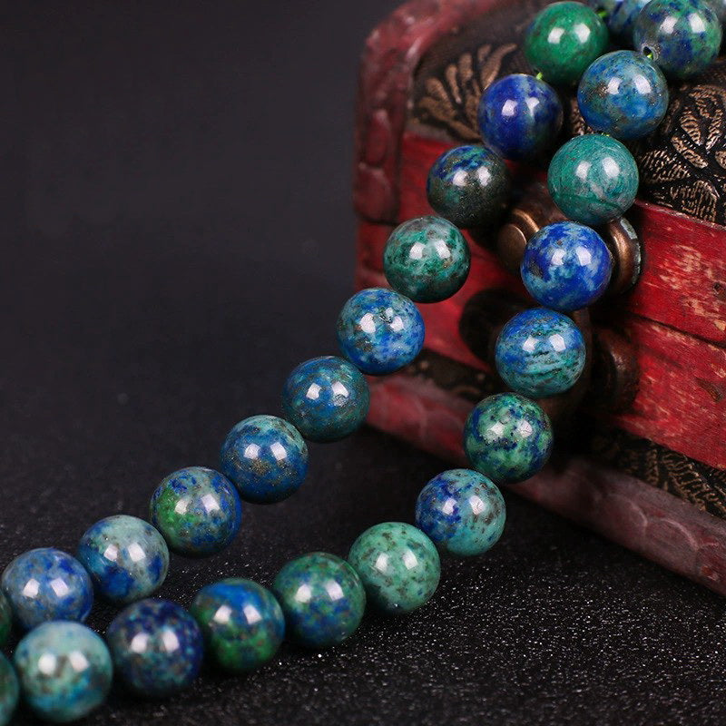 Malahill gemstone beads for jewelry making, sold per bag 5 strands inside, Chrysocolla Treated beads