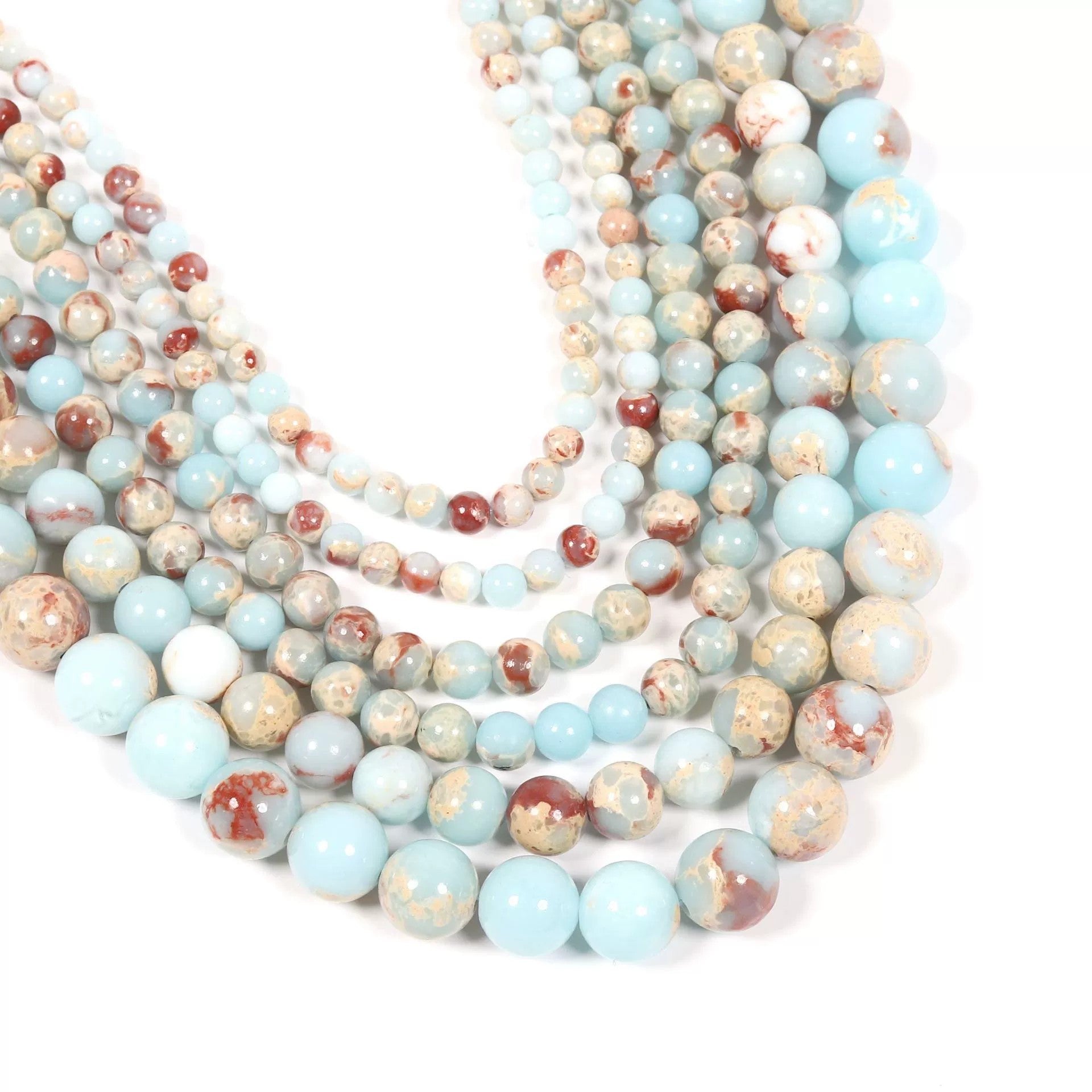 Malahill gemstone beads for jewelry making, sold per bag 5 strands inside, Blue Agalmatolite Synthetic beads